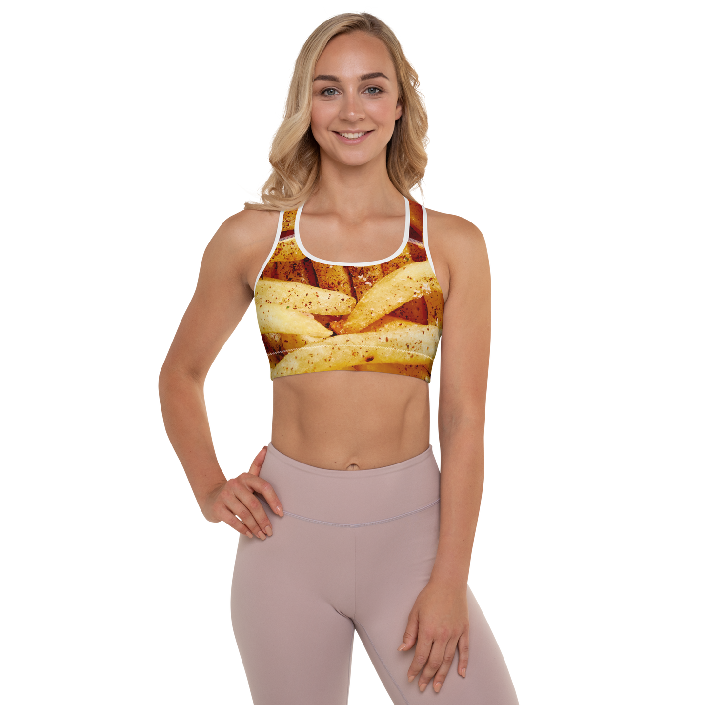 FRENCH FRIES Padded Sports Bra